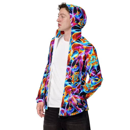 Radiant Gravity on a Men's Windbreaker