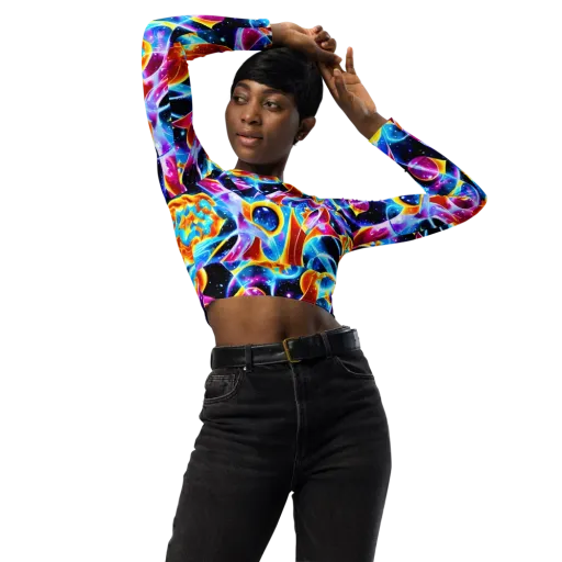 Radiant Gravity on a Long Sleeve Crop Top