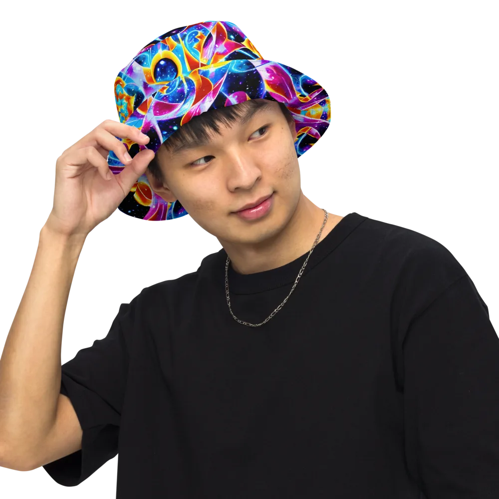 Radiant Gravity on Reversible Bucket Hat — Front Inside
