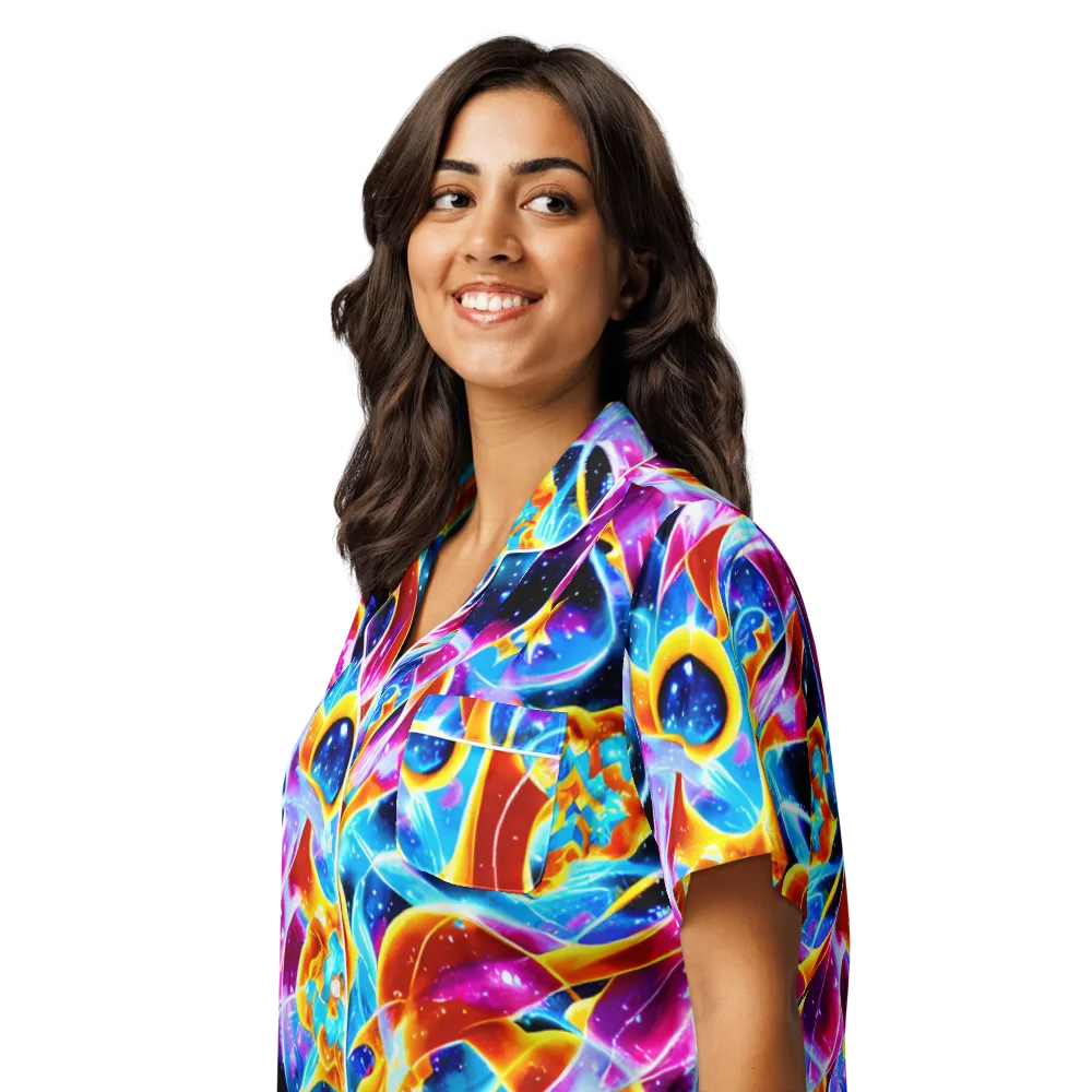 Radiant Gravity on Women's Short Sleeve Pajama Top — Left Front