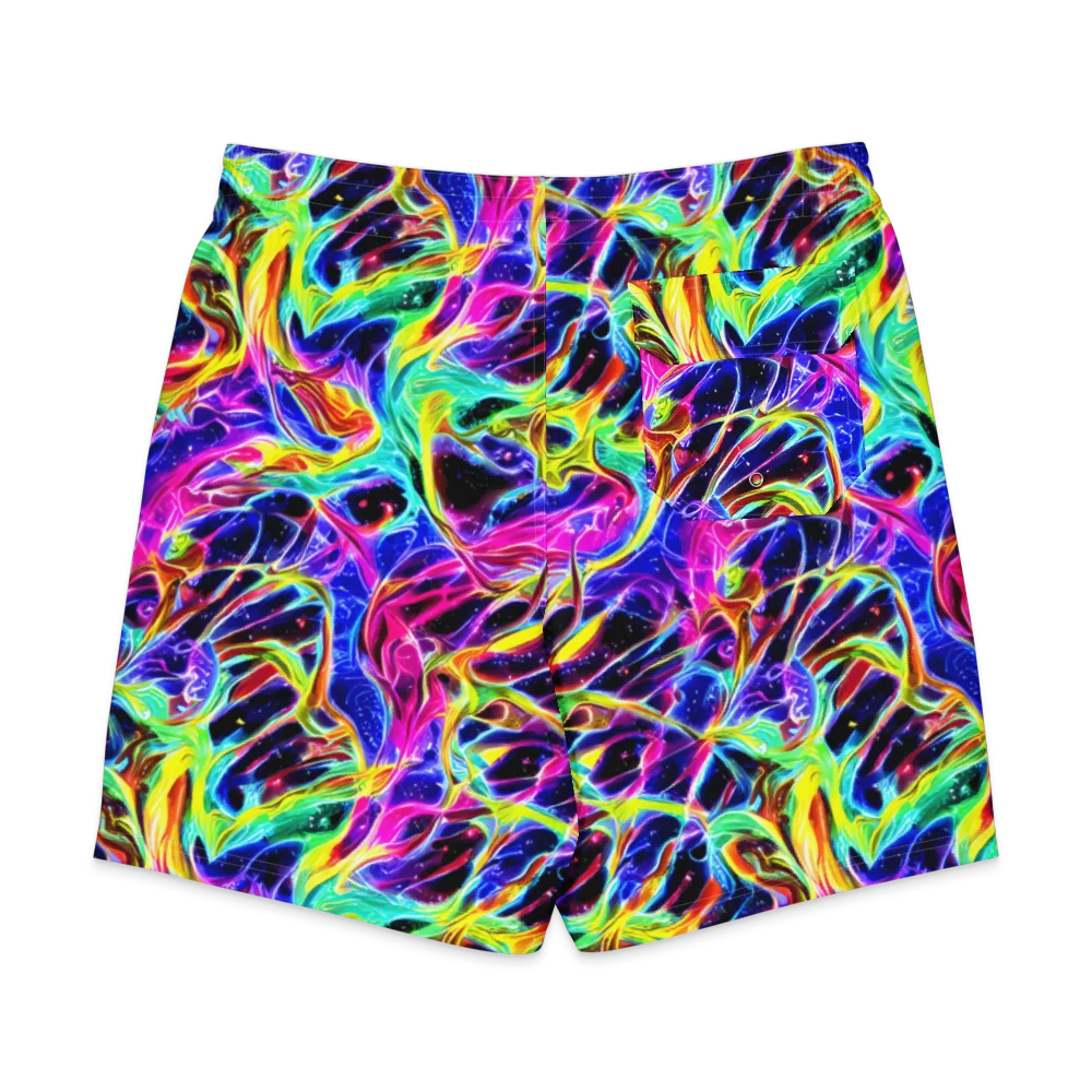 Galaxy On Fire on Men's Board Shorts — Back