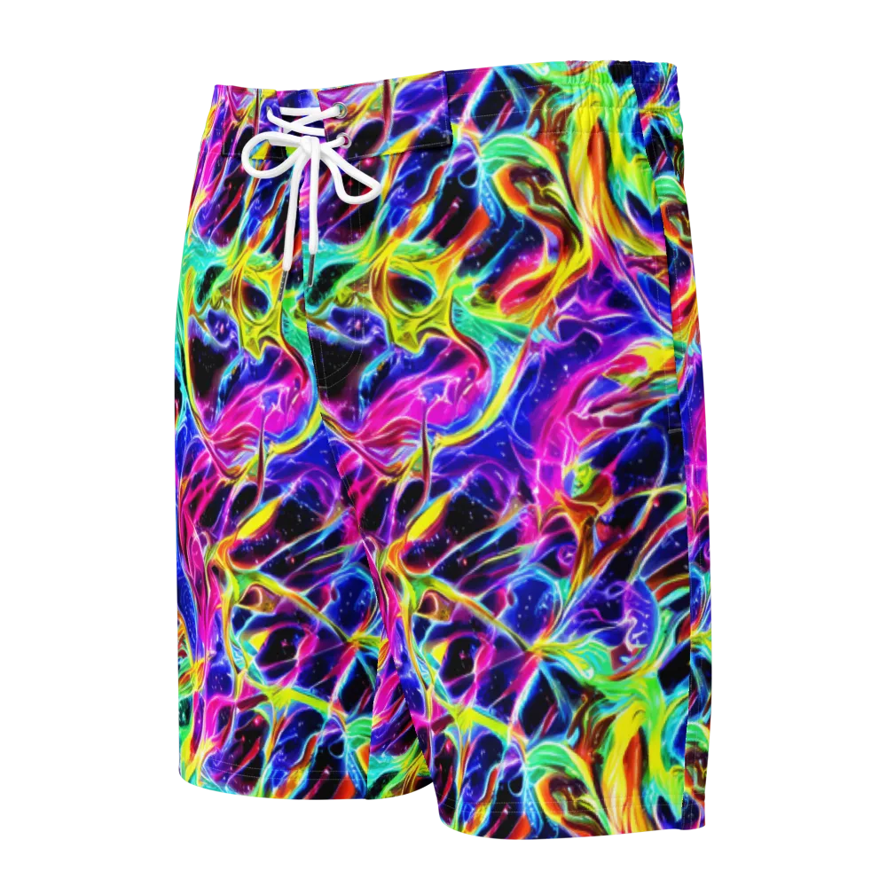 Galaxy On Fire on Men's Board Shorts — Front