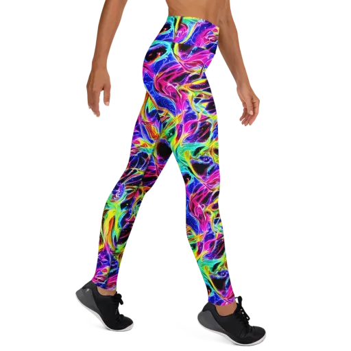 Galaxy On Fire on a Yoga Leggings