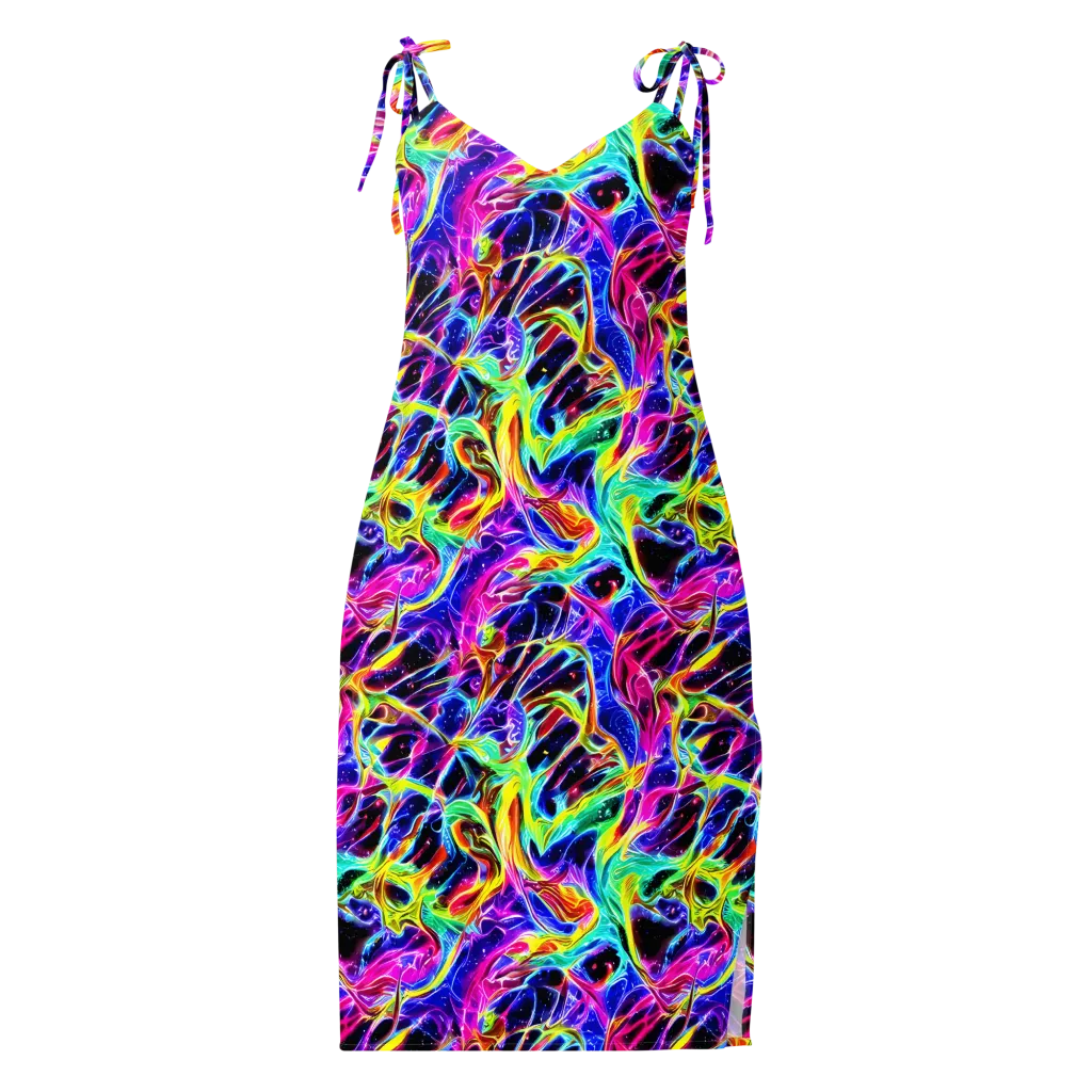 Galaxy On Fire on Slip Dress — Front