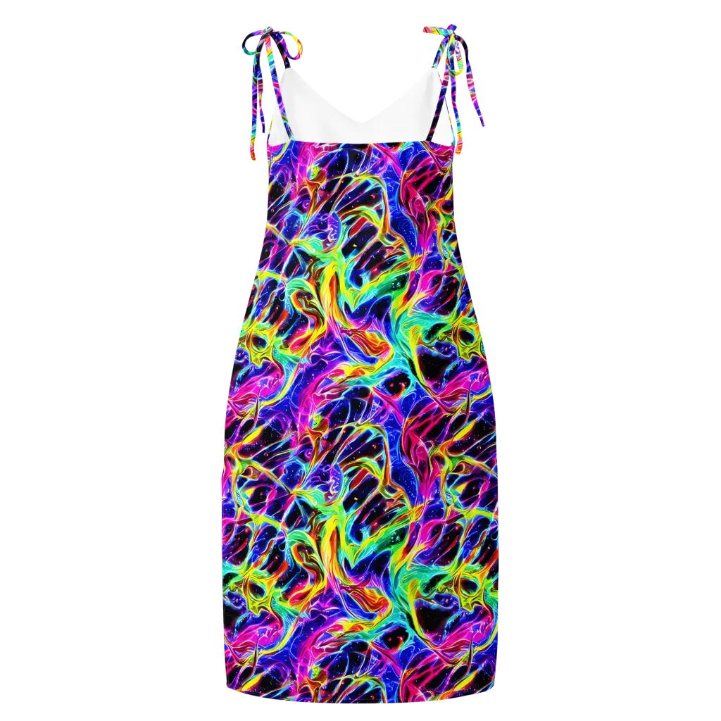 Galaxy On Fire on Slip Dress — Back