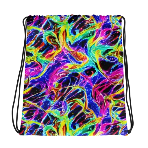 Galaxy On Fire on a Drawstring Bag