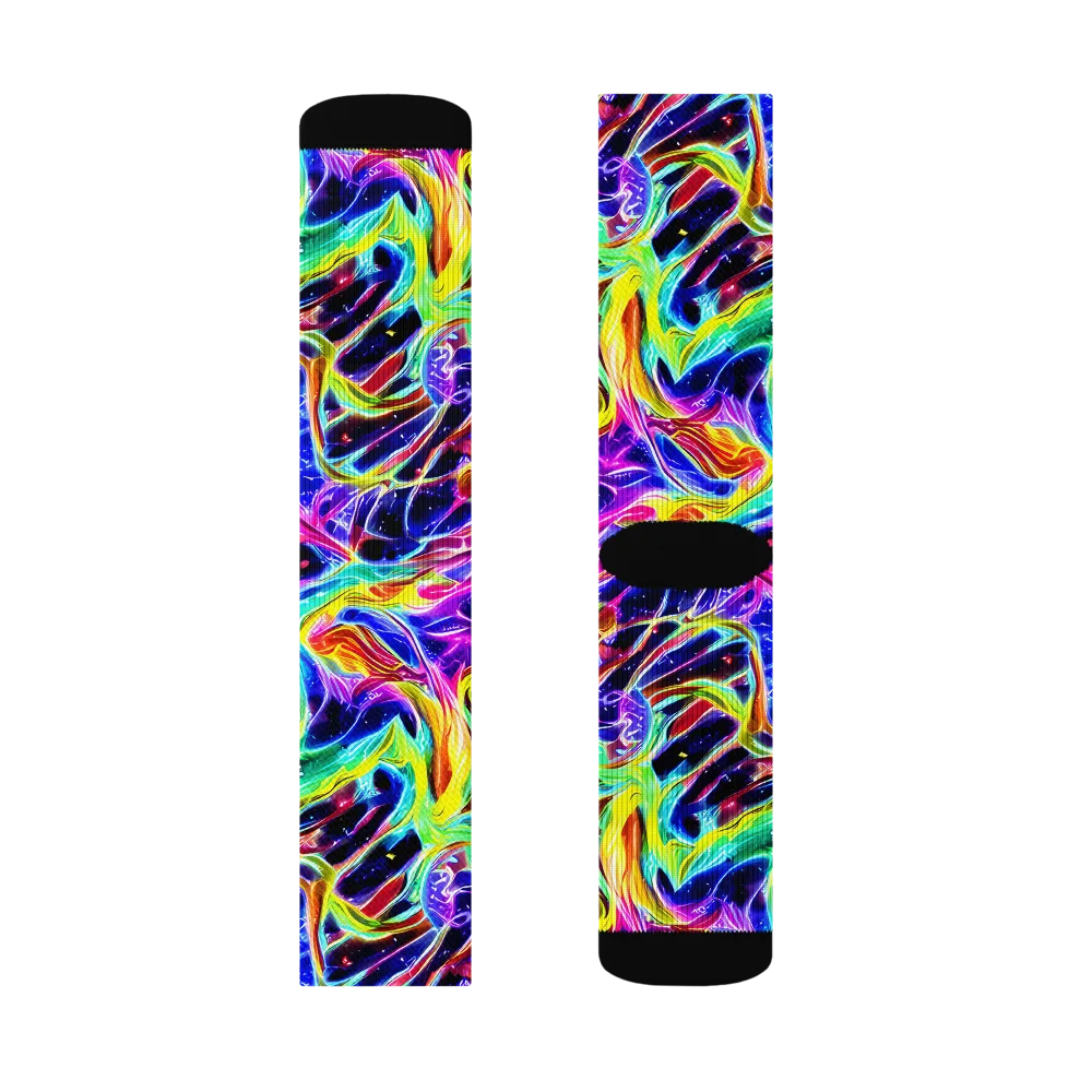 Galaxy On Fire on Socks — Left Sock