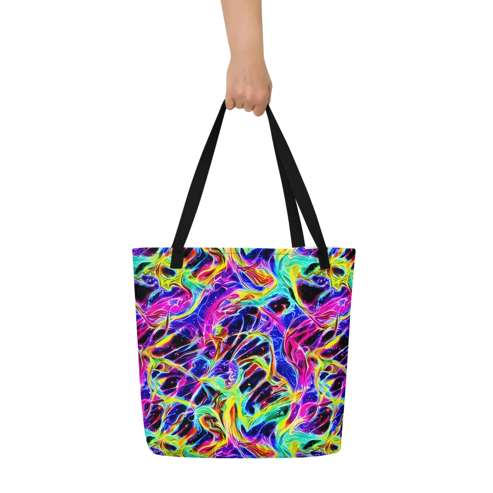 Galaxy On Fire on Large Tote Bag W/ Pocket — Front