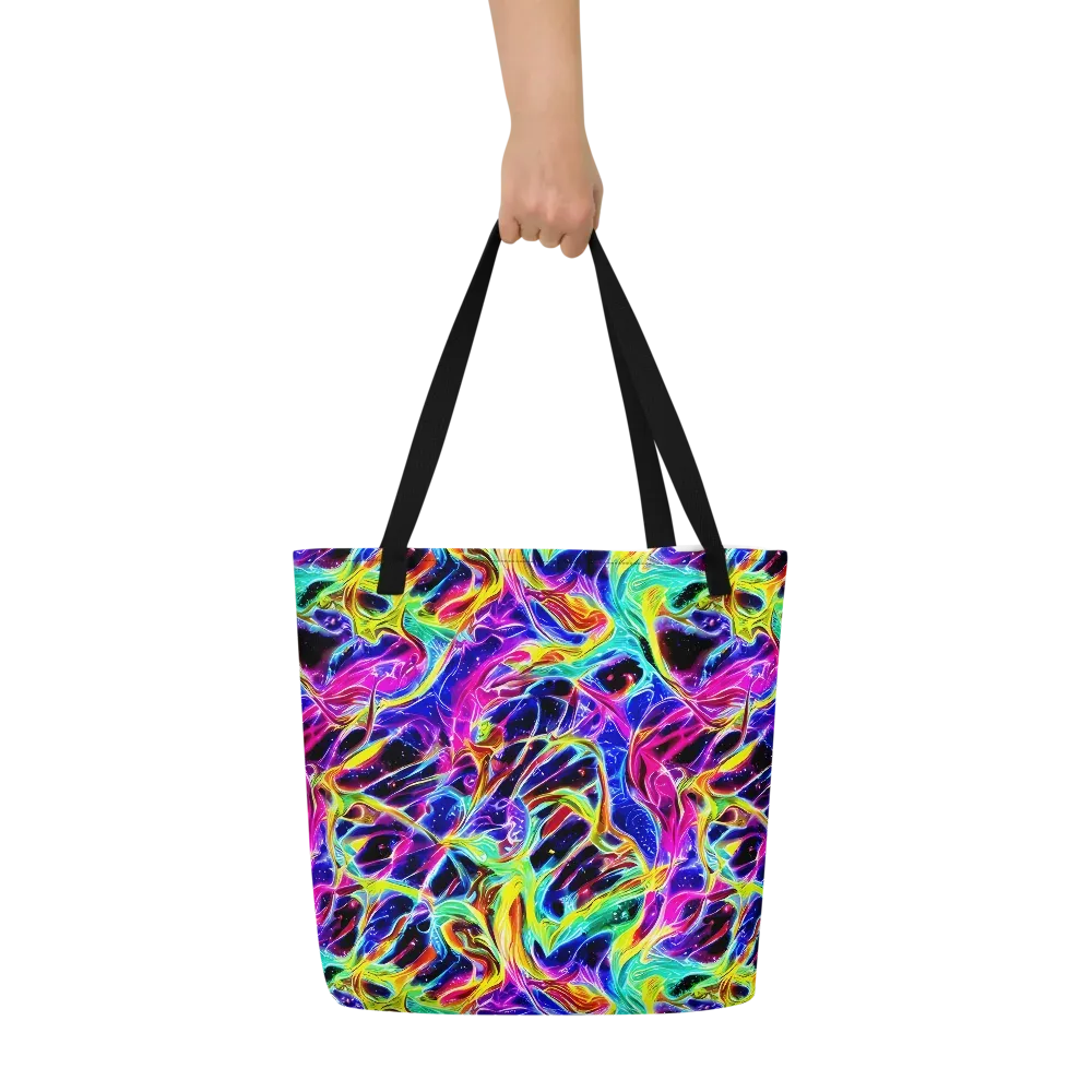 Galaxy On Fire on Large Tote Bag W/ Pocket — Front