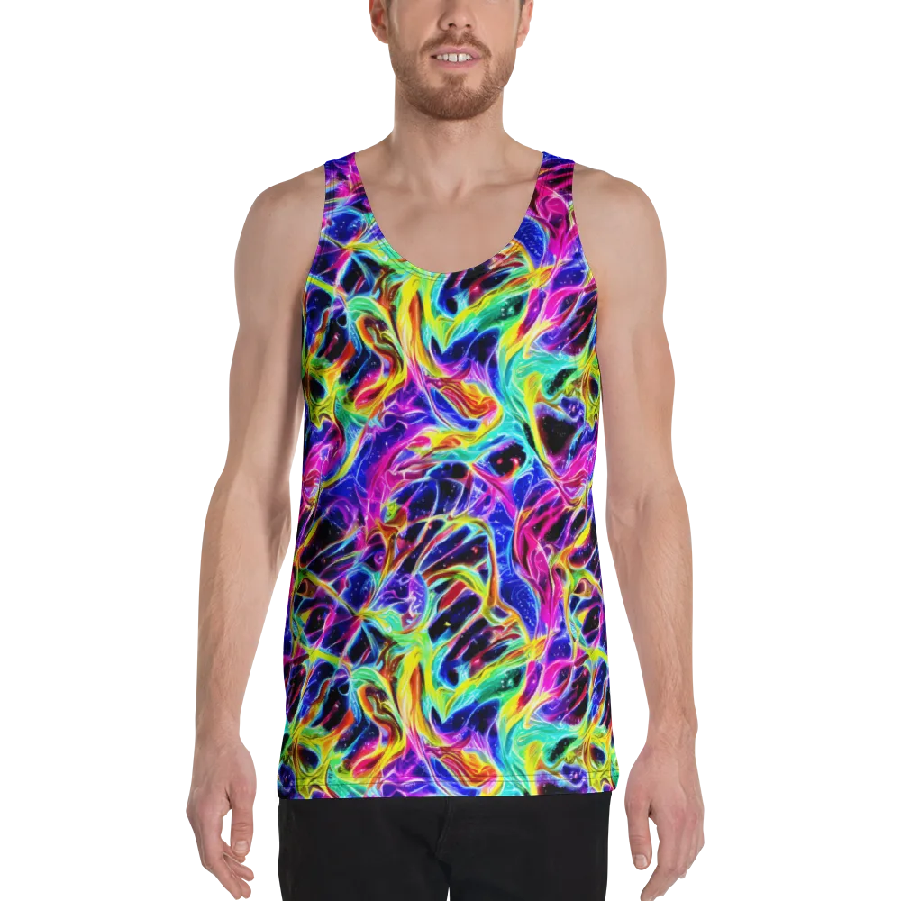 Galaxy On Fire on Men's Tank Top — Front