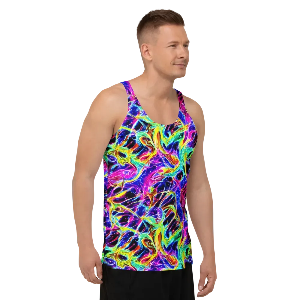 Galaxy On Fire on Men's Tank Top — Right Front