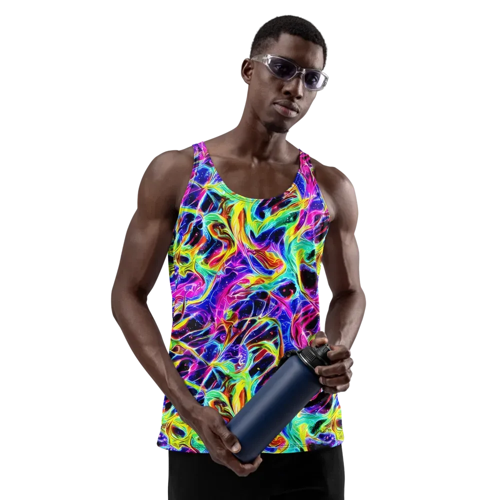 Galaxy On Fire on Men's Tank Top — Front