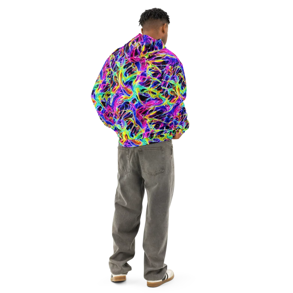 Galaxy On Fire on Cotton Hoodie — Back
