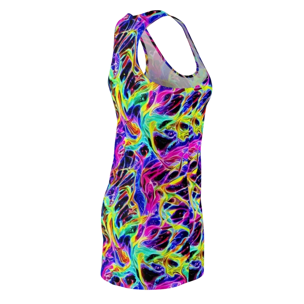 Galaxy On Fire on Racerback Dress — Back Side