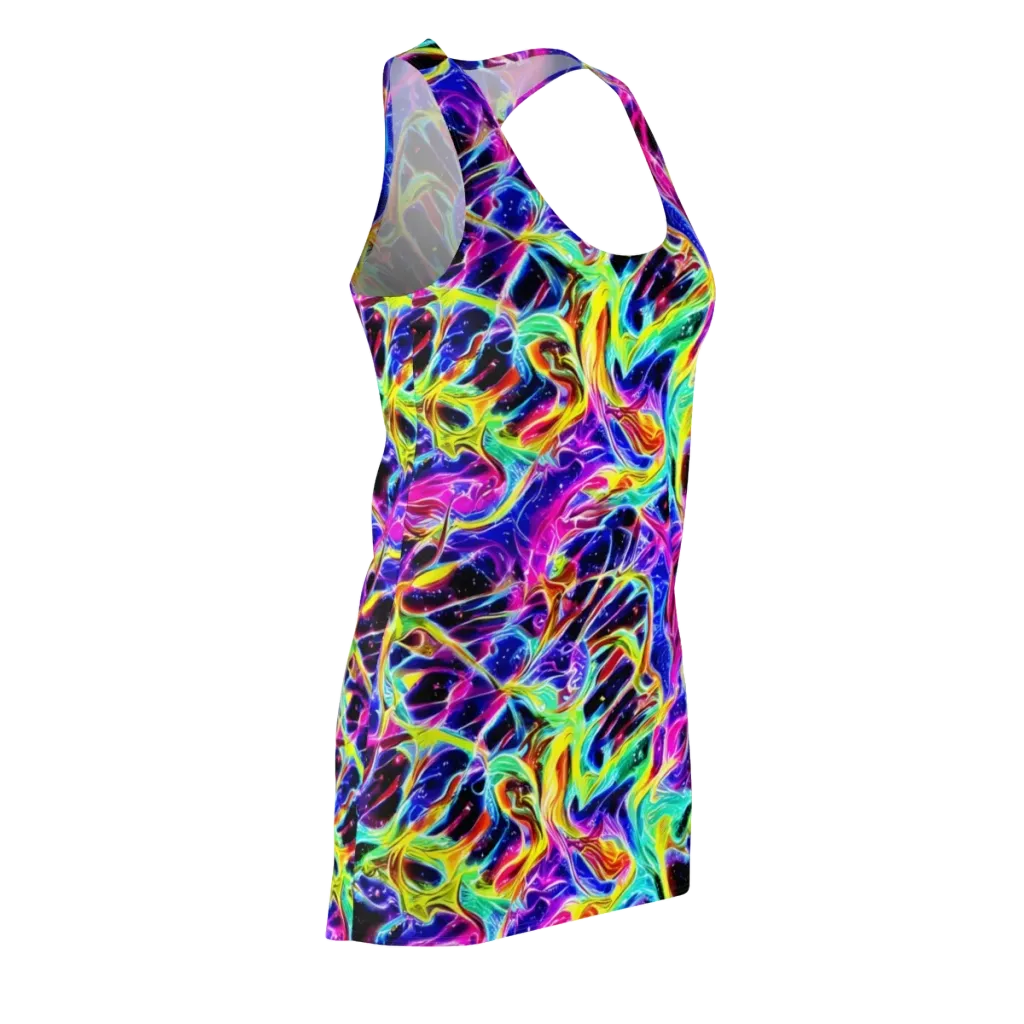 Galaxy On Fire on Racerback Dress — Front Side