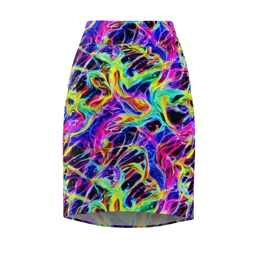 Galaxy On Fire on a Pencil Skirt