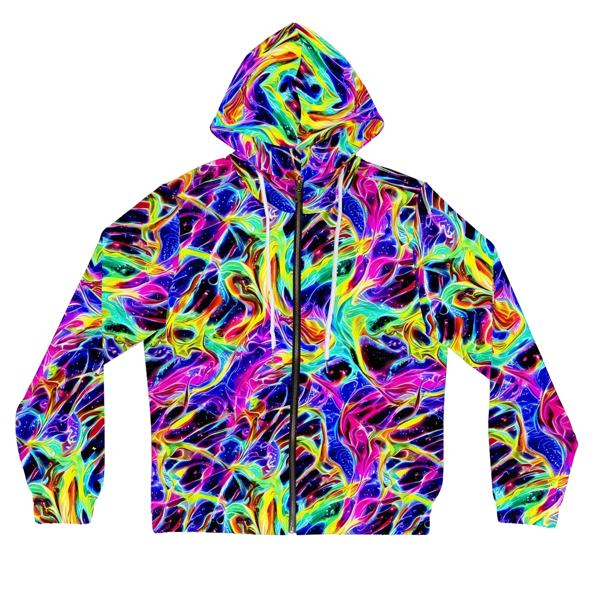 Galaxy On Fire on Women's Full-Zip Hoodie — Front