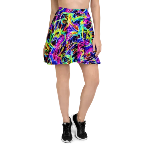 Galaxy On Fire on a Skater Skirt