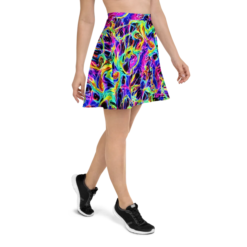 Galaxy On Fire on Skater Skirt — Right