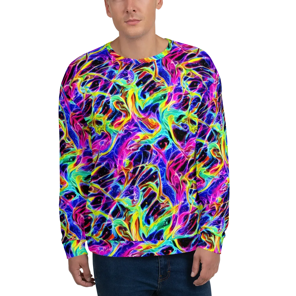 Galaxy On Fire on Sweatshirt — Front