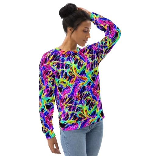 Galaxy On Fire on a Sweatshirt
