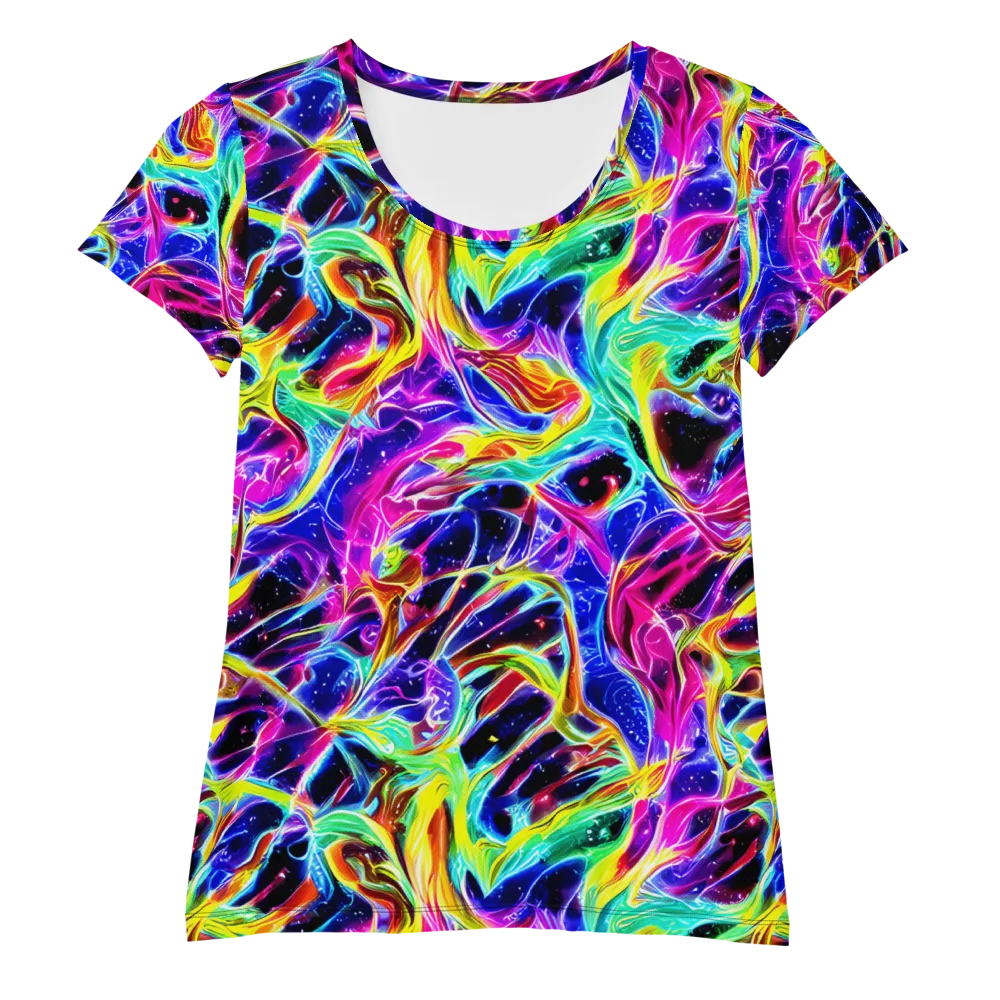 Galaxy On Fire on Women's Athletic T-Shirt — Front
