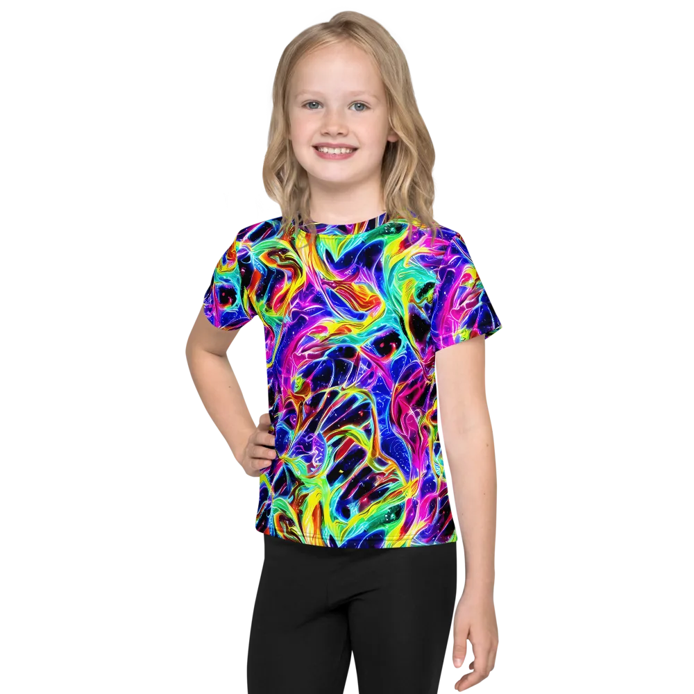 Galaxy On Fire on Kids Crew Neck T-Shirt — Front