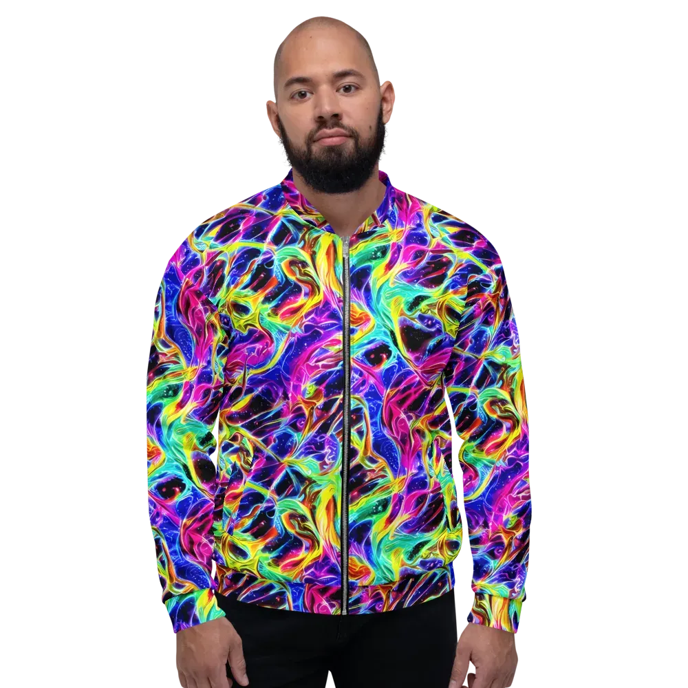 Galaxy On Fire on Bomber Jacket — Front