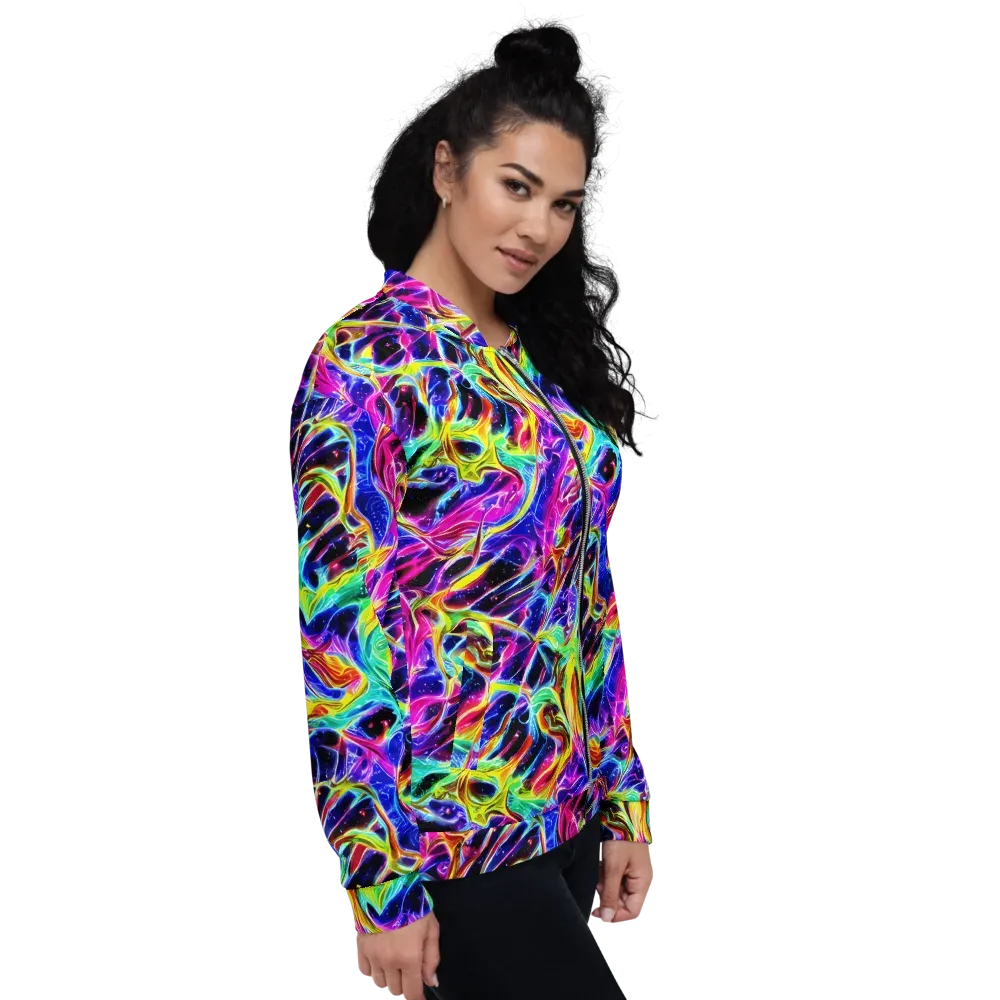 Galaxy On Fire on Bomber Jacket — Right