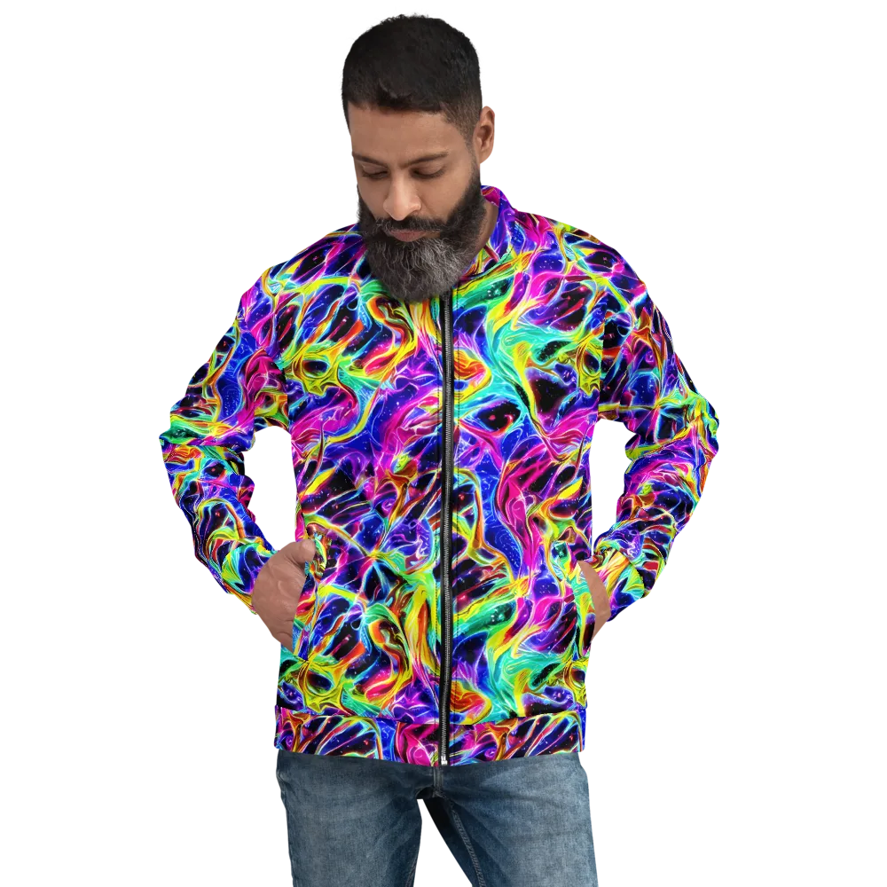 Galaxy On Fire on Bomber Jacket — Front