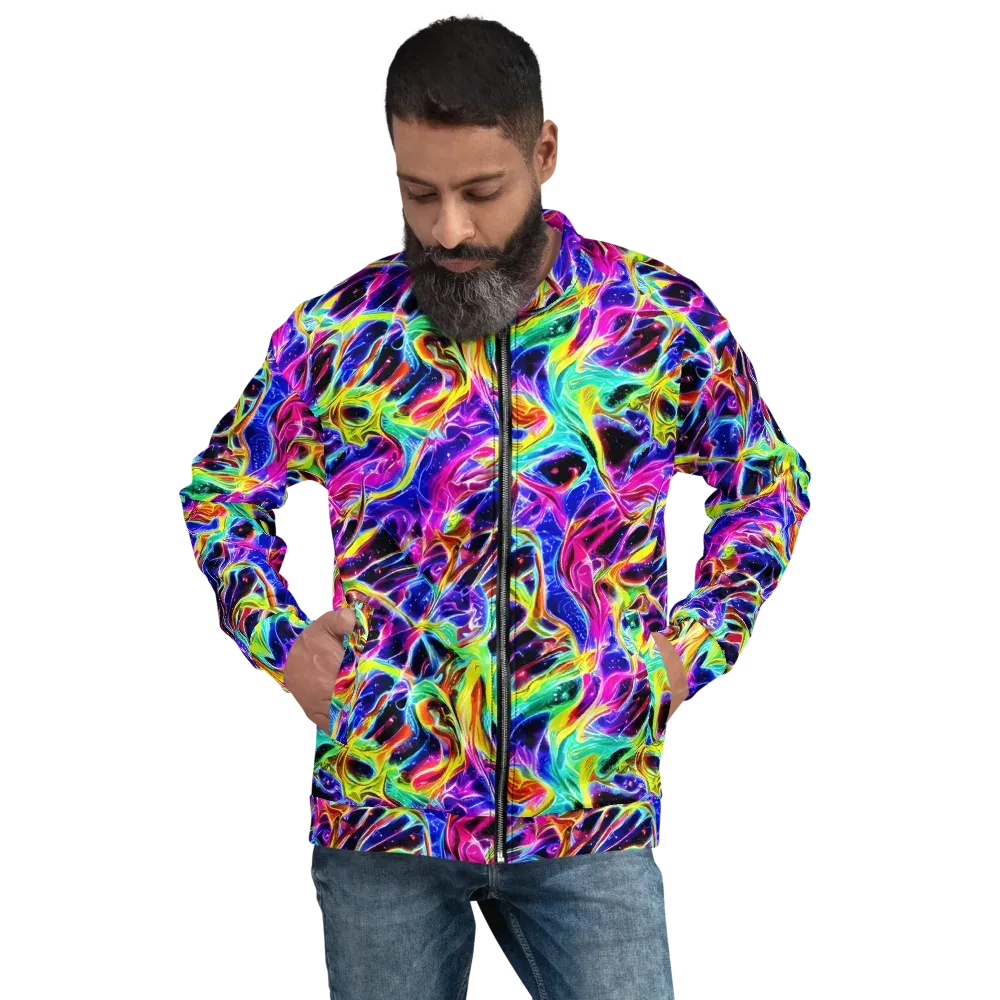 Galaxy On Fire on Bomber Jacket — Front