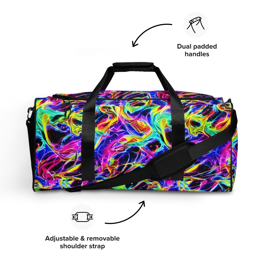 Galaxy On Fire on Duffle Bag — Front