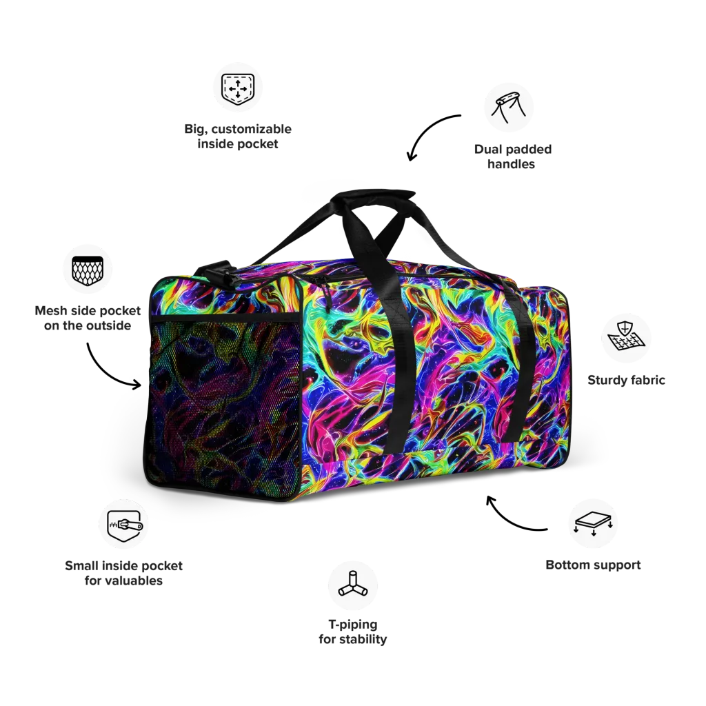 Galaxy On Fire on Duffle Bag — Right Front