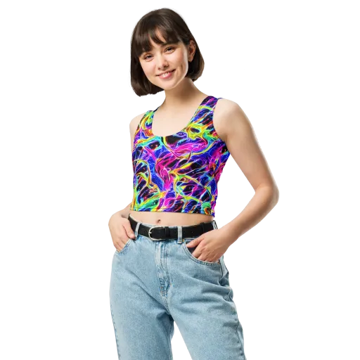 Galaxy On Fire on a Crop Top