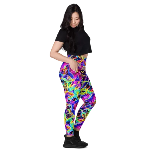 Galaxy On Fire on a Leggings with Pockets