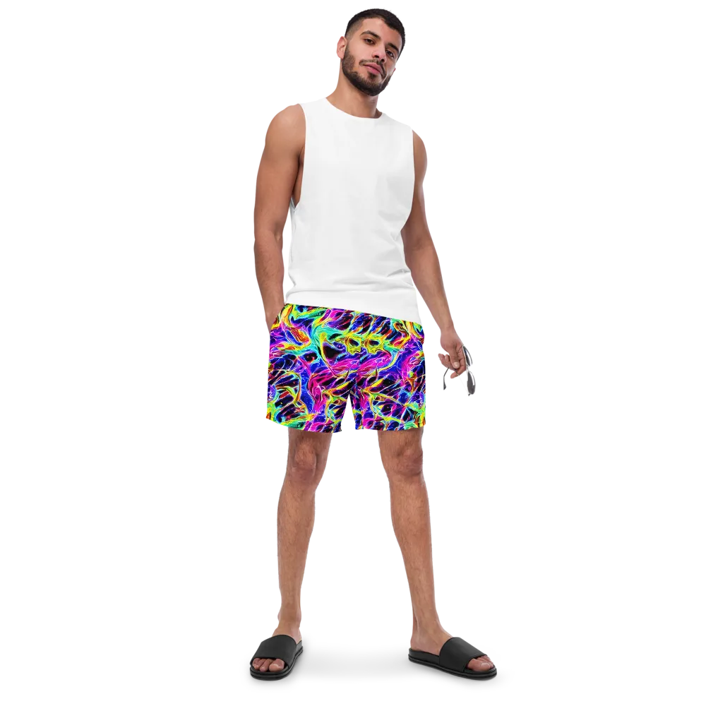 Galaxy On Fire on Swim Trunks — Front