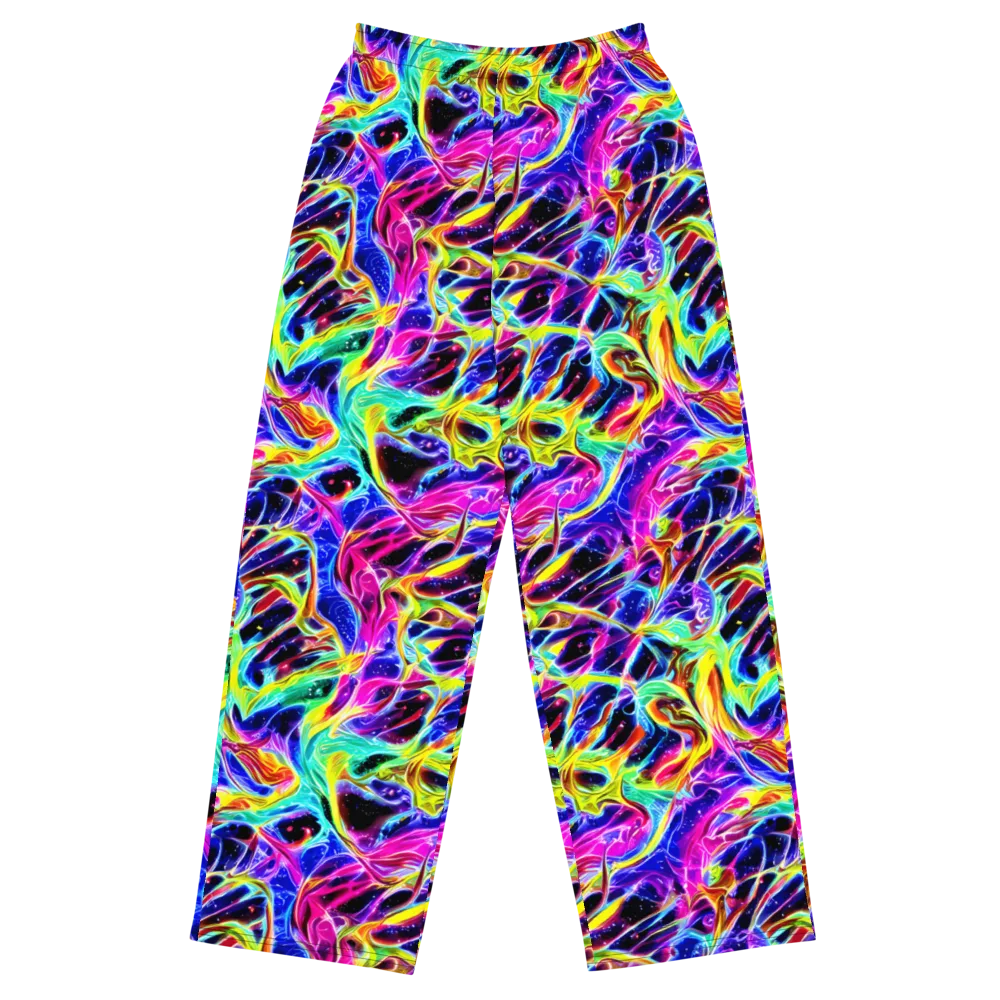 Galaxy On Fire on Wide-Leg Pants — Front