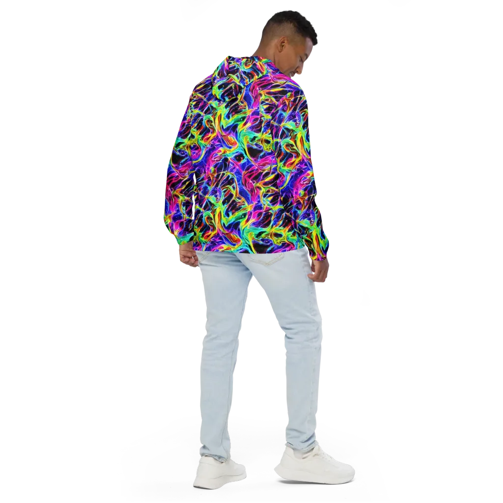 Galaxy On Fire on Men's Windbreaker — Back