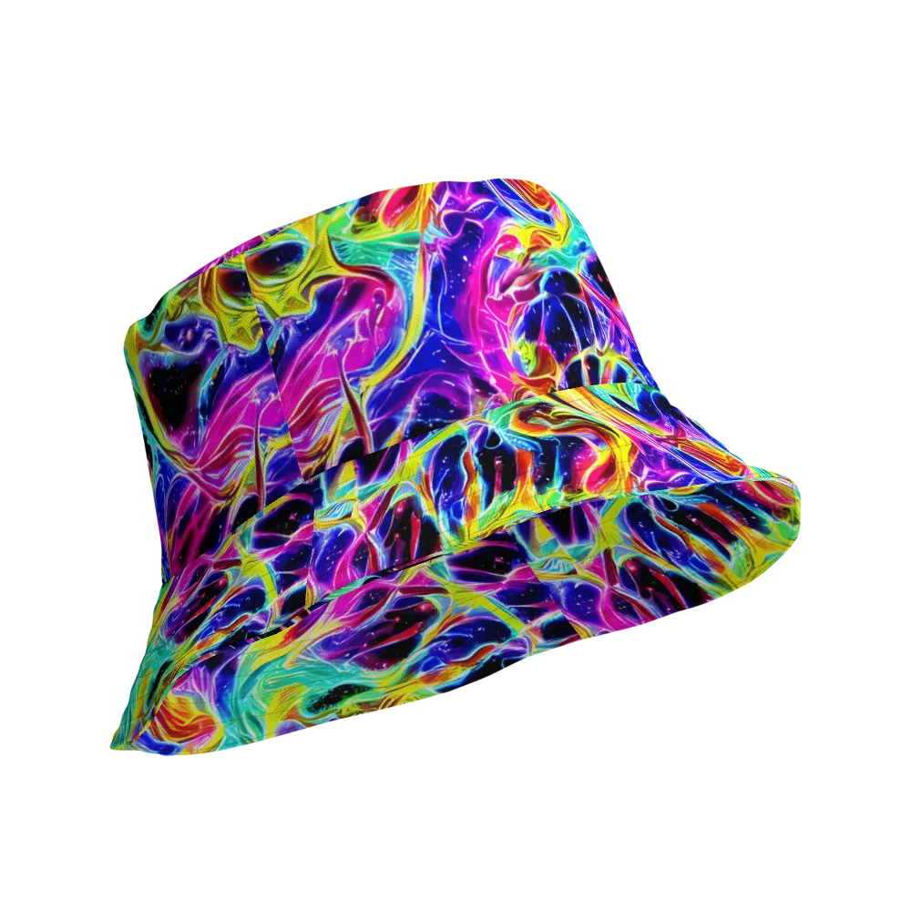 Galaxy On Fire on Reversible Bucket Hat — Product details Outside