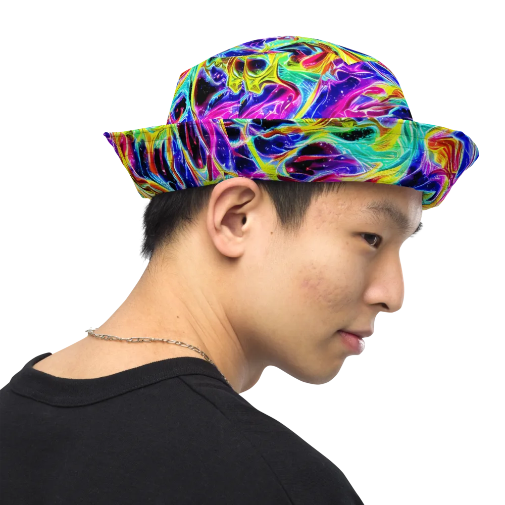 Galaxy On Fire on Reversible Bucket Hat — Right Outside