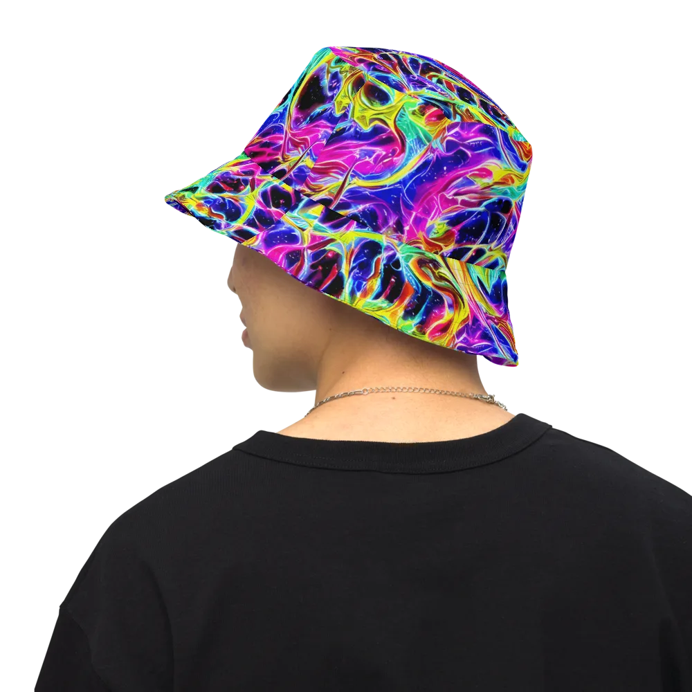 Galaxy On Fire on Reversible Bucket Hat — Back Inside