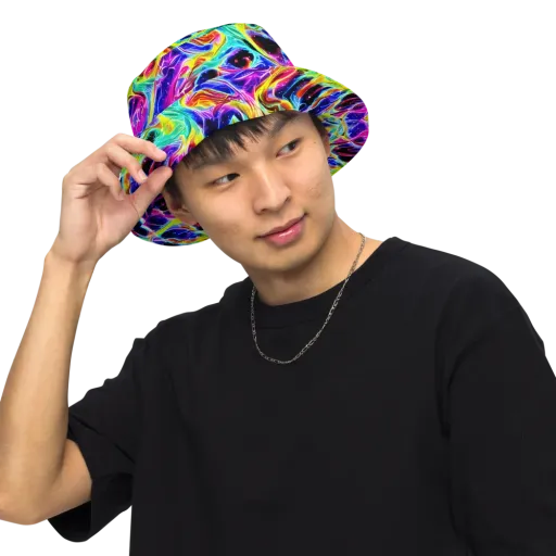 Galaxy On Fire on a Reversible Bucket Hat