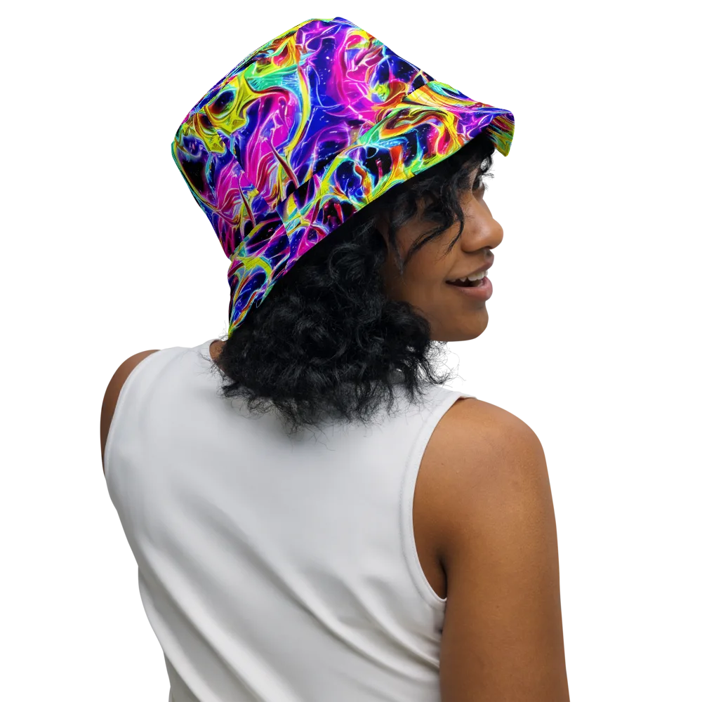 Galaxy On Fire on Reversible Bucket Hat — Right Outside