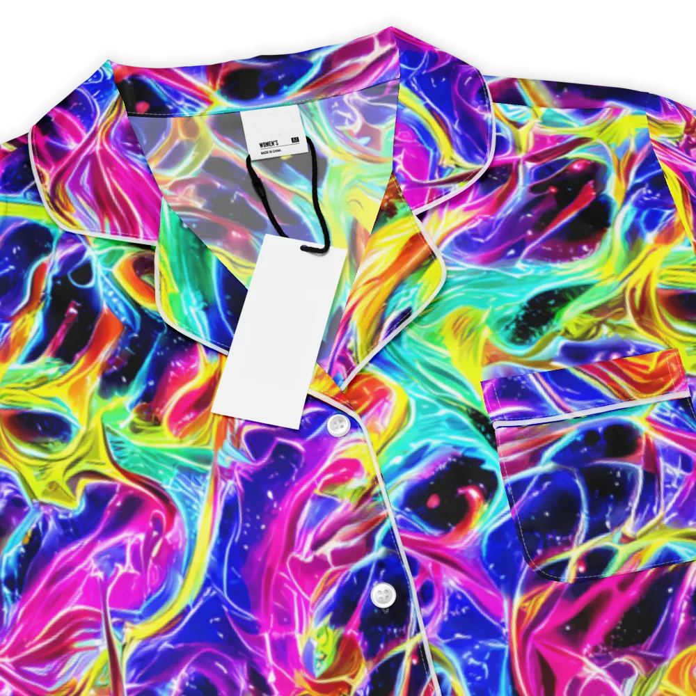 Galaxy On Fire on Women's Short Sleeve Pajama Top — Product details