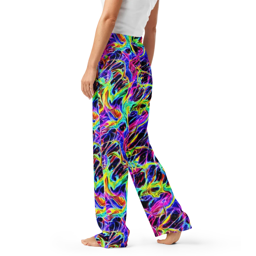 Galaxy On Fire on Women's Pajama Pants — Left