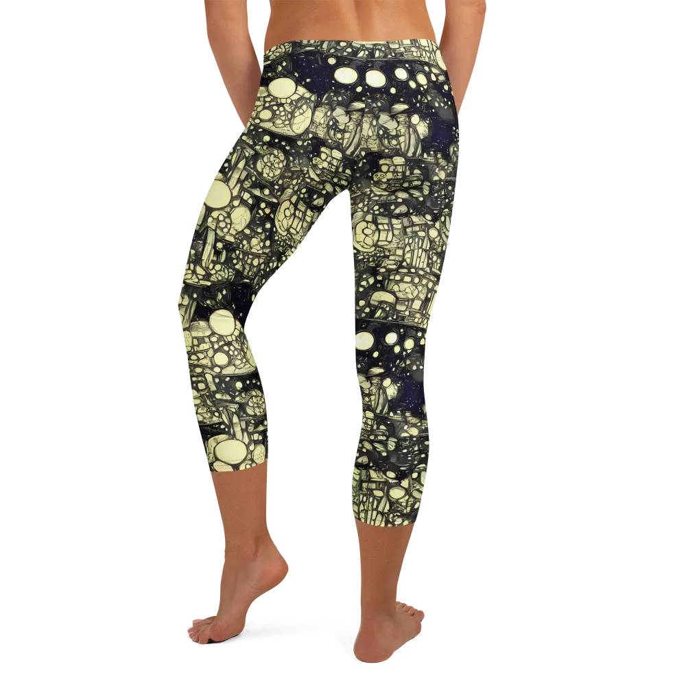 Nocturne Matrix on Capri Leggings — Back