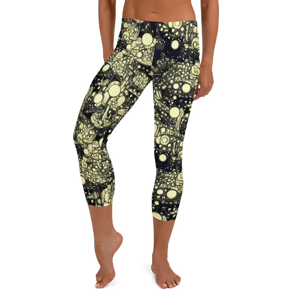 Nocturne Matrix on Capri Leggings — Front