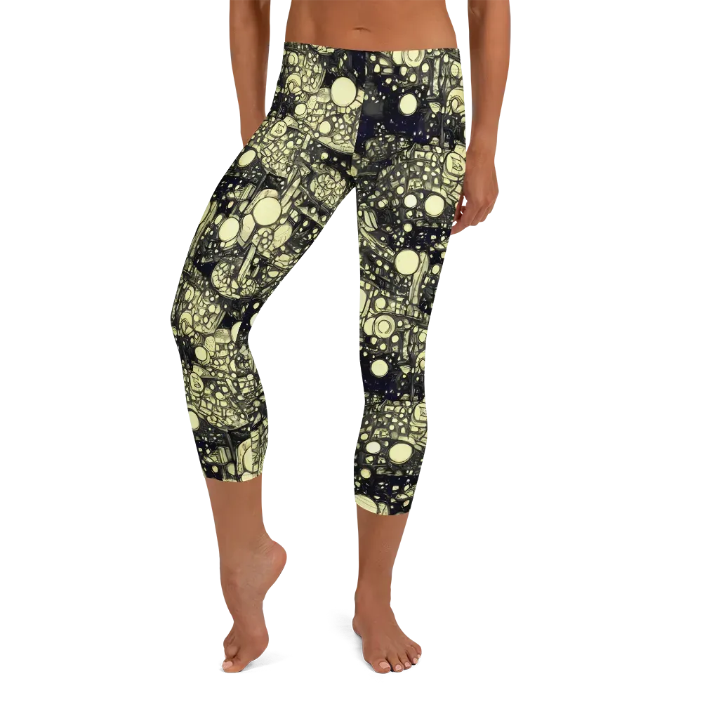 Nocturne Matrix on Capri Leggings — Front