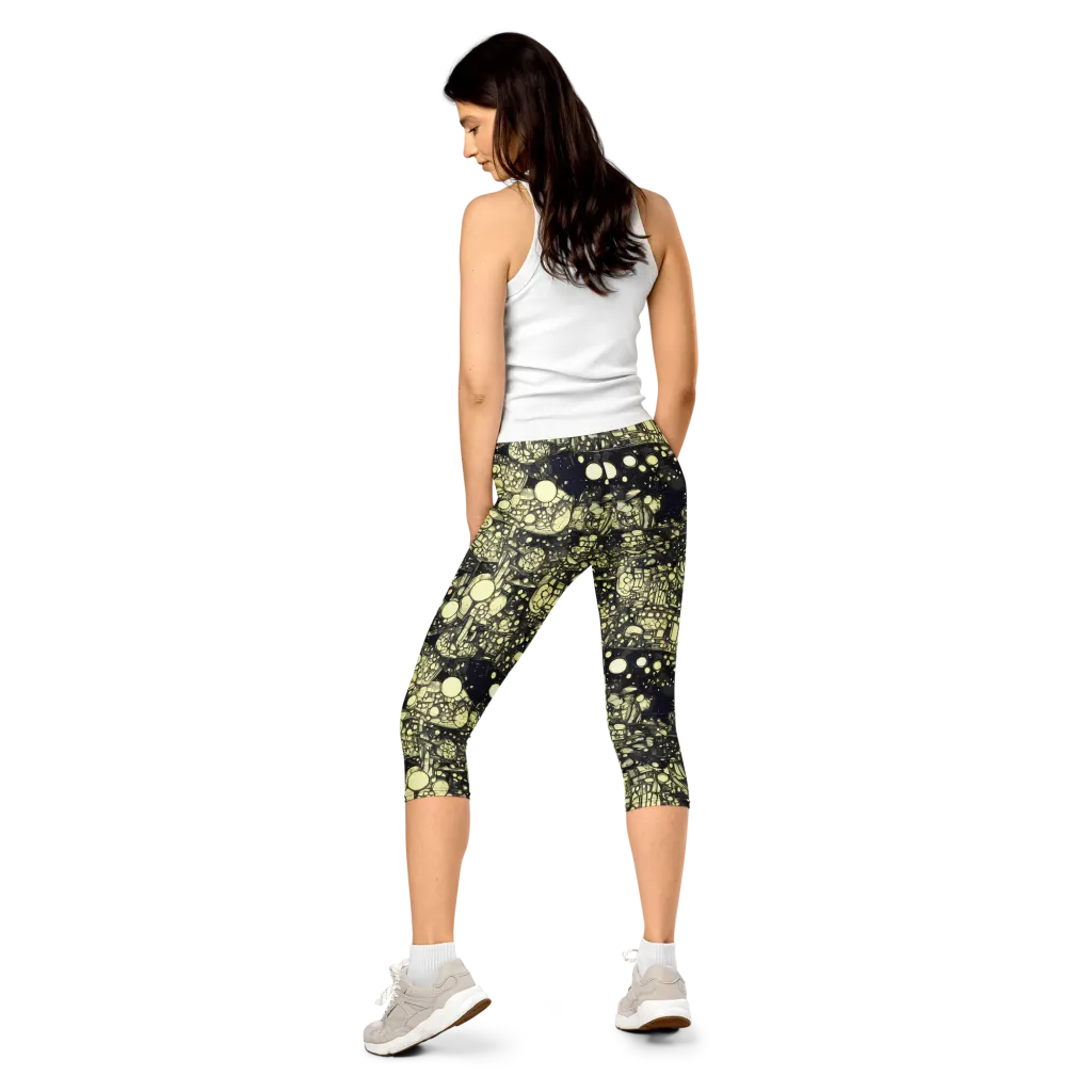 Nocturne Matrix on Capri Leggings — Back