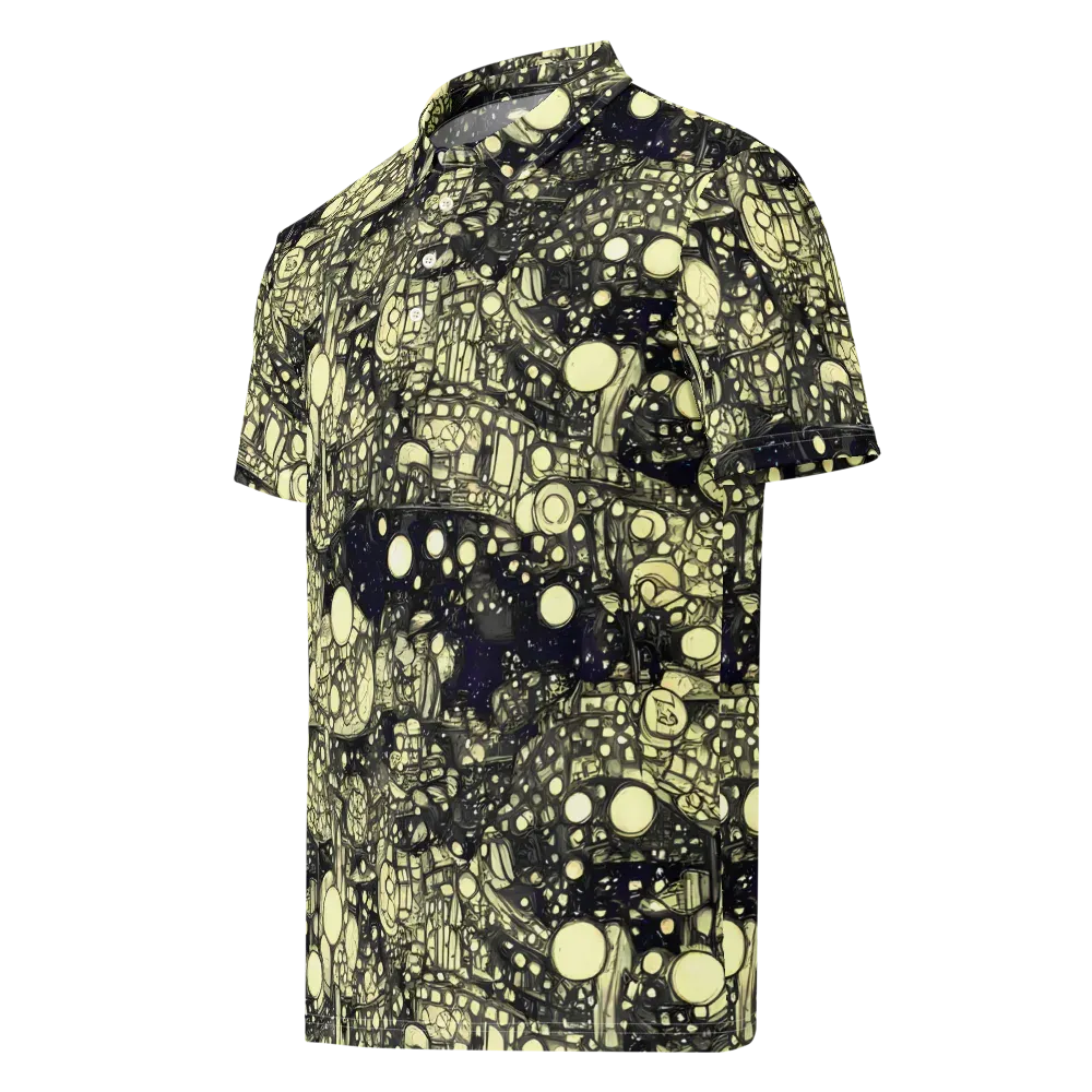 Nocturne Matrix on Men's Slim Fit Polo Shirt — Left Front